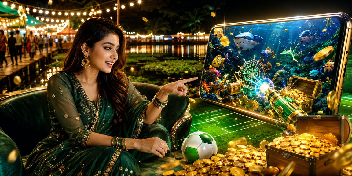 বাংলাদেশের নাইট মার্কেটে ফিশিং গেম ও বিনোদনের দৃশ্য